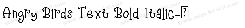 Angry Birds Text Bold Italic字体转换
